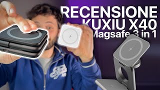 Il miglior caricabatterie MAGSAFE per iPhone Apple WATCH e AirPods  KUXIU X40  RECENSIONE [upl. by Aratahs]