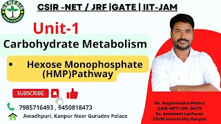 Metabolism of carbohydrates  Hexose Monophosphate Pathway  HMP Pathway  L13 [upl. by Sillihp]