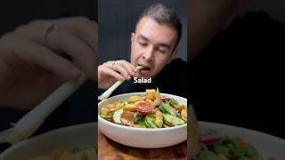 Panzanella Salad🥒 greenonion asmrfood creatorcontent [upl. by Hagep]