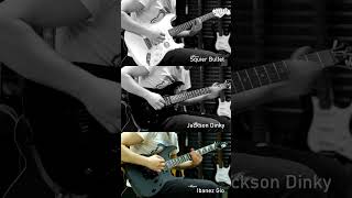 Ibanez Gio GRG121DX vs Jackson JS11 Dinky vs Fender Squier Bullet Strat HSS ibanez jackson fender [upl. by Atinnod86]