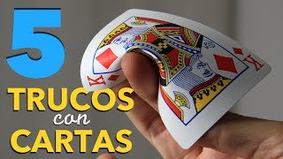 5 Trucos de Magia con Cartas Fáciles de Hacer para Lanzar Cartas como un Pro [upl. by Dnalro]