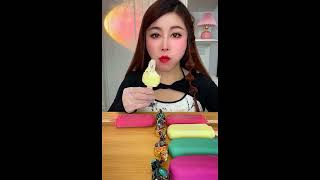 Asmr eating ice cream Crispy delicious short video [upl. by Ahseinek]