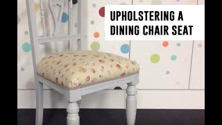 Upholstering a tight seat  dining room chairs [upl. by Gupta319]