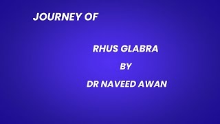 RHUS GLABRA JOURNEY by Dr Naveed awan [upl. by Assirolc]