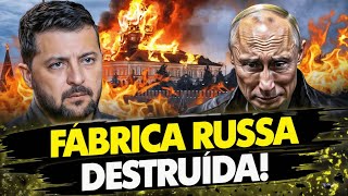 🚨Putin em Pânico Fábrica de Tanques Russa em Chamas em Meio a Ataques Ucranianos [upl. by Ahsytal]