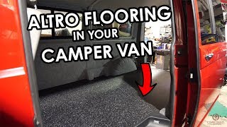 HOW TO PROFESSIONALLY FIT A CAMPER VAN FLOOR LINING Tips Tricks and Hacks [upl. by Christi]