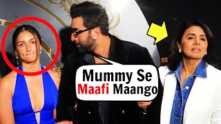 Alia Bhatt FIGHT With Mother Inlaw Neetu Kapoor In PUBLIC At Animal Movie Success Party [upl. by Ahsehat934]