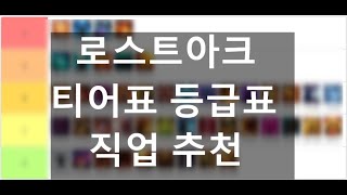 로스트아크 티어표 등급표 직업 추천 2024년 9월 [upl. by Wasson]