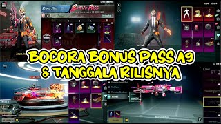 BOCORAN FULL BONUS PASS A9 DAN TANGGAL RILISNYA  PUBG MOBILE [upl. by Shinberg952]