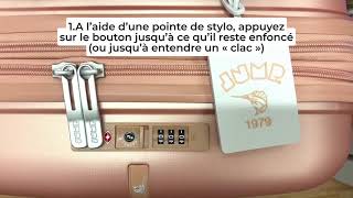 Comment changer le code dune serrure TSA007  Jump® Bagages [upl. by Yenhoj]