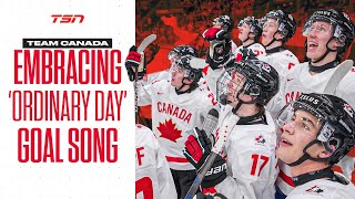 Team Canada embracing Ordinary Day goal song after being skeptical at first [upl. by Ellennad]