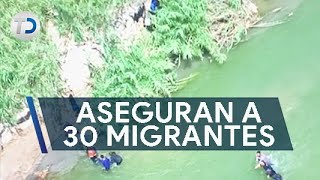 Aseguran a 30 migrantes cerca del Río Bravo [upl. by Lugar]