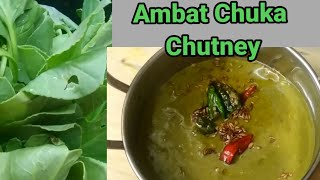 Sorrel Leaves Chutney With Curd ll Ambat Chuka Chutney [upl. by Dekeles]