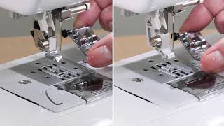 Singer Heavy Duty 4423 9 How to Change Feet [upl. by See]