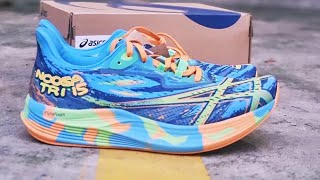 Video Tampilan Asics Noosa Tri 15 Waterscape Electric Lime [upl. by Neirol843]