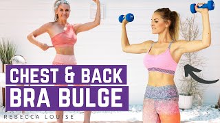 How To Lose Back Fat amp Get Rid Of Bra Bulge  Rebecca Louise [upl. by Wende314]