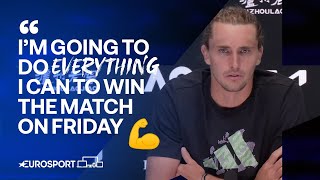 Zverev on career BEST performance and preparations for semifinal clash with Medvedev 🎾🇦🇺 [upl. by Persons]