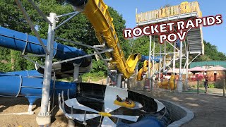 Rocket Rapids POV 4K 60FPS Quassy Newfor2022 ProSlide Water Coaster  NonCopyright [upl. by Everard]