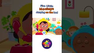 Five Little Monkeys Jumping on the Bed  Nursery Popular Rhymes  Music shorts [upl. by Ibba]