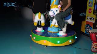 EPARK Funny Carousel 3 Players Coin Operated Carousel Horse Ride carouselride gamemachine [upl. by Attenrev]