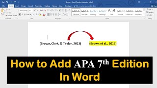 How to Add APA 7th Edition Reference Style to MS Word [upl. by Kitty]