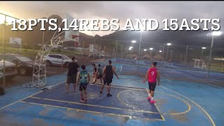 Triple Double Basketball Highlights at Lyons Park with 18pts 14rebs and 15asts 💕💕💕Having fun 💕💕💕💕💕💕 [upl. by Eninnaej518]