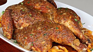 Juicy OVEN Roasted Chicken  How To Bake A Whole Chicken Easy [upl. by Llebpmac384]