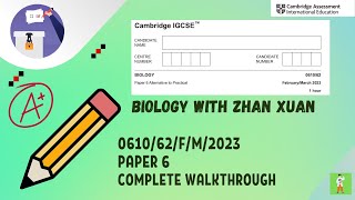 IGCSE Biology 0610  061062FM23  FebMarch 2023 Paper 62 [upl. by Eelaroc696]