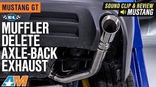 20112014 Mustang GT CampL Muffler Delete AxleBack Exhaust with Polished Tips Sound Clip amp Install [upl. by Ytisahcal]