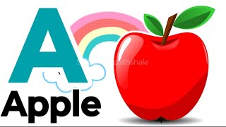 Learn Alphabets with live examples  Animated video with video clips  A for Apple [upl. by Falcone422]