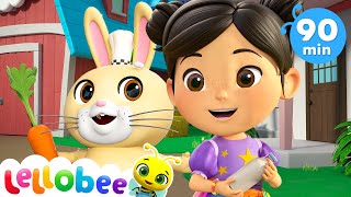 Easter Bunny Hop Easter Song  More Nursery Rhymes amp Kids Songs  Lellobee by CoComelon [upl. by Ardyaf]