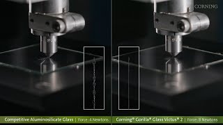 Corning® Gorilla® Glass Victus® 2 Knoop Scratch Test [upl. by Annairdua754]