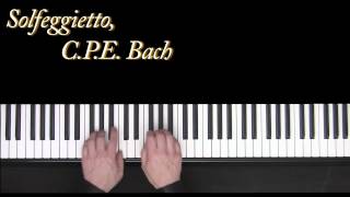 Solfeggietto  CPE Bach  piano  Frederic Bernachon [upl. by Letrice]