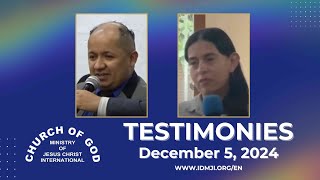 Testimonies – December 5 2024 – CGMJCI [upl. by Llerdnad]