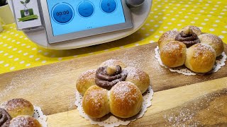 Fiori di brioche con nutella per bimby TM6 TM5 TM31 TM21 [upl. by Oruhtra]