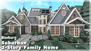 BLOXBURG Suburban 2Story Family Home Speedbuild  Roblox House Build [upl. by Regor]