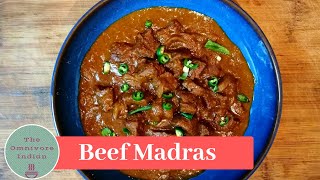 BEEF MADRAS CURRY  Spicy Beef Curry Recipe Real AngloIndian Recipe  The Real Deal [upl. by Ahsieken]