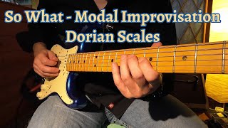 So What  Guitar improvisation on Dorian Scales  Wine Red Color [upl. by Trace]