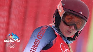 Mikaela Shiffrin crashes out for third time in Beijing  Winter Olympics 2022  NBC Sports [upl. by Mann15]