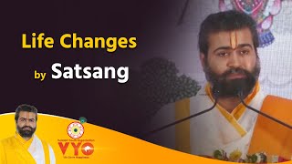 Whose life changes by Satsang and Gurus presence  Pujya Shri Vrajrajkumarji Mahodayshri  VYO [upl. by Adnamor788]