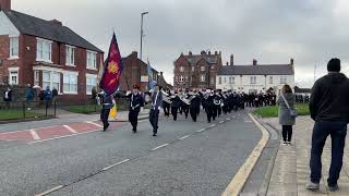 Bedlington Remembrance Day Parade  10th November 2024  Salvation Army Marching Band [upl. by Matejka]