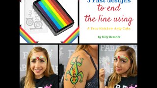 5 Fast Designs to help you end the line while face painting [upl. by Nellak741]