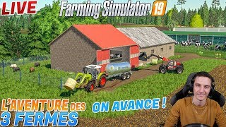 🔴LA LAINE ARRIVE SUR LAVENTURE DES 3 FERMES  Farming Simulator 19 [upl. by Ames]