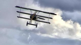 Touch and Go In a Real Fokker Triplane [upl. by Ahsaet]