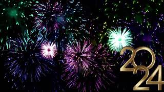 New Years Eve Background  Video Background New Year 2024 Colorful Fireworks [upl. by Ynaffets]