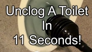 How To Unclog a Toilet in 11 Seconds [upl. by Dominga]