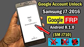 Samsung SMJ710FN Google Account Remove Android 810  Samsung J7 2016 FRP Bypass  Without PC [upl. by Atiugram494]