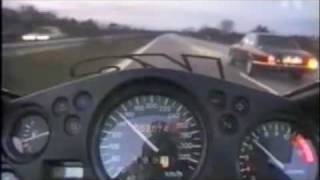 Honda Motorcycle Vs Autobahn  Extremely Scary [upl. by Derfliw]