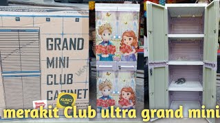 cara merakit lemari plastik Club Ultra Grand mini 4 susun motif Sofia UGMIN 4 KP O4 [upl. by Chessy]