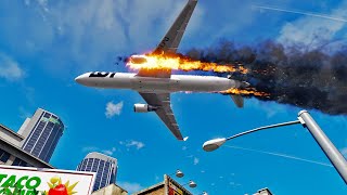 B767 Emergency Landing Without Landing Gear After an on Board Explosion  GTA 5 [upl. by Eniladam]